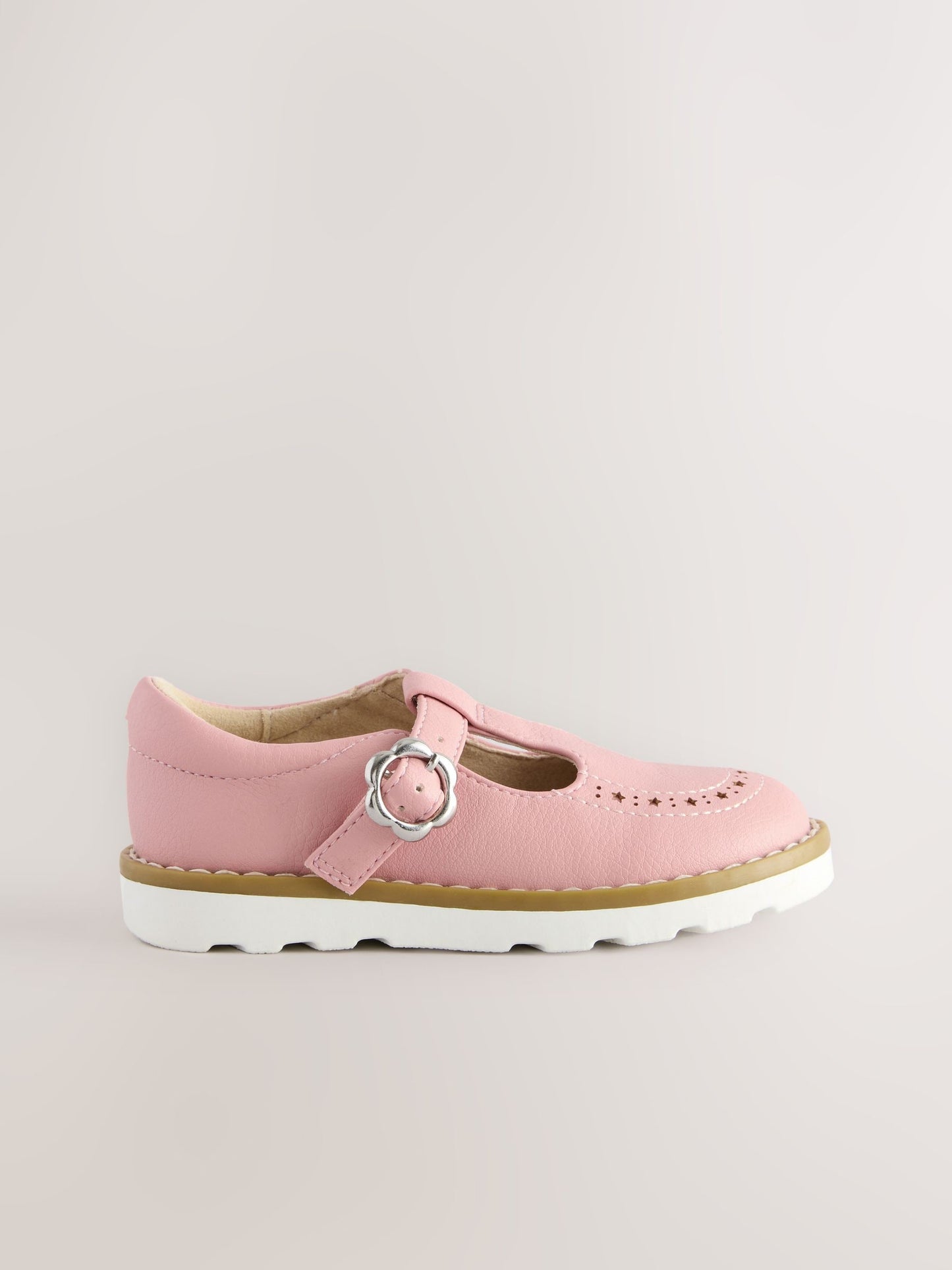 Pink Standard Fit (F) T-Bar Shoes image 5