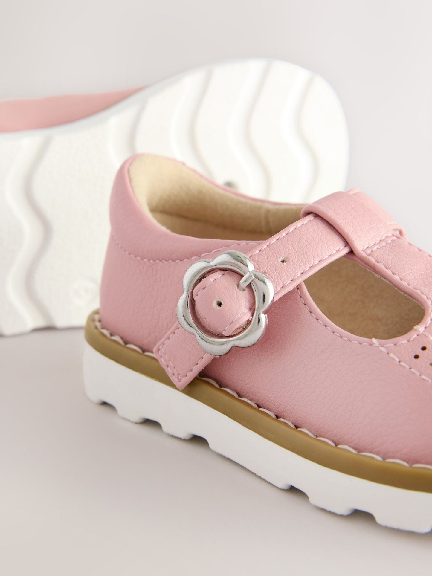 Pink Standard Fit (F) T-Bar Shoes image 7