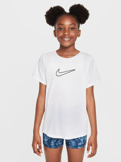 Dsiney Kidz - Nike Off White Dri-FIT One Short Sleeve T-Shirt image 1