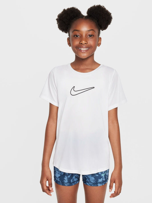 Dsiney Kidz - Nike Off White Dri-FIT One Short Sleeve T-Shirt image 1