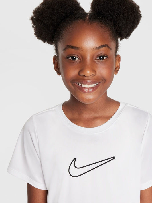 Dsiney Kidz - Nike Off White Dri-FIT One Short Sleeve T-Shirt image 2