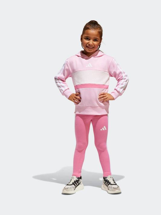 adidas Pink Essentials Tiberio Hoodie and Legging Set Little Kids image 1
