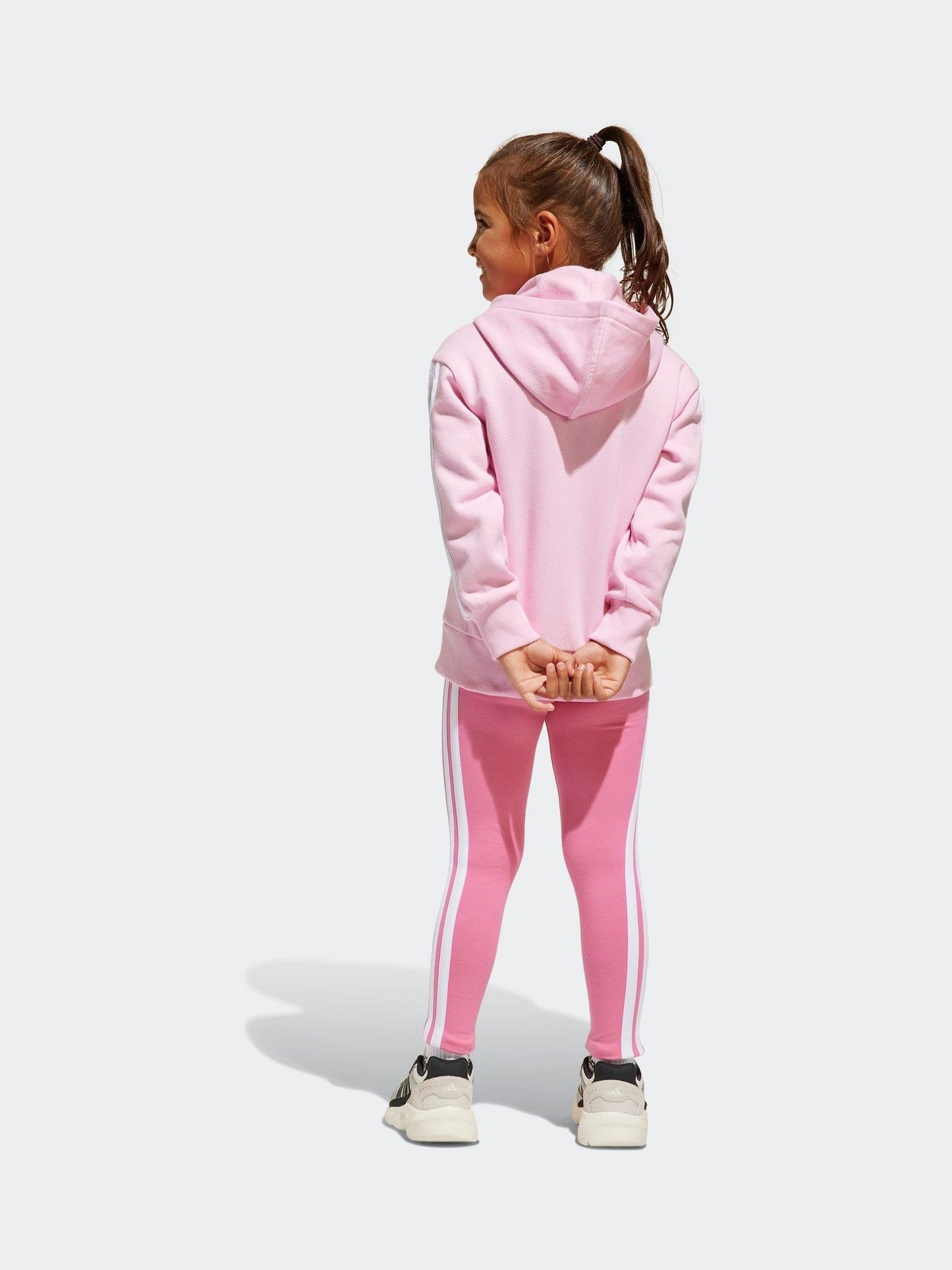 adidas Pink Essentials Tiberio Hoodie and Legging Set Little Kids image 2