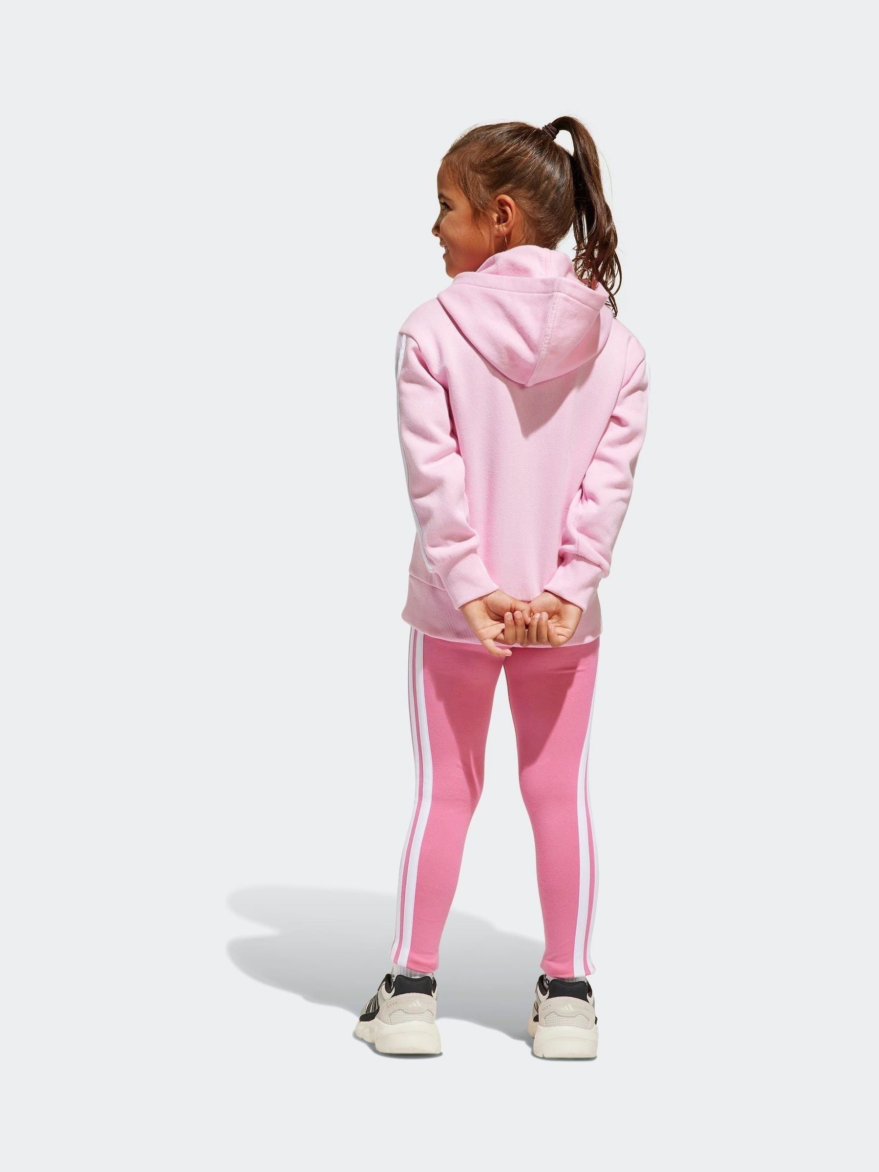 adidas Pink Essentials Tiberio Hoodie and Legging Set Little Kids image 2