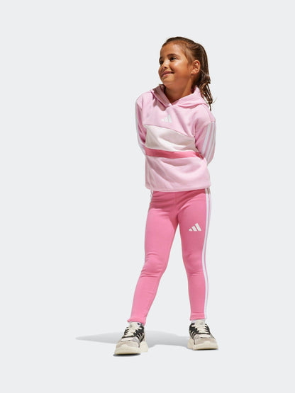 adidas Pink Essentials Tiberio Hoodie and Legging Set Little Kids image 3