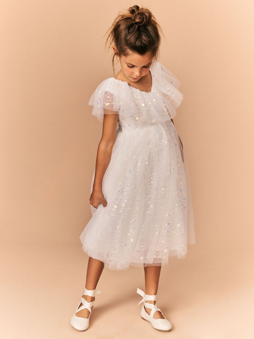 Dsiney Kidz - White Sequin Occasion Dress (3-16yrs) image 1