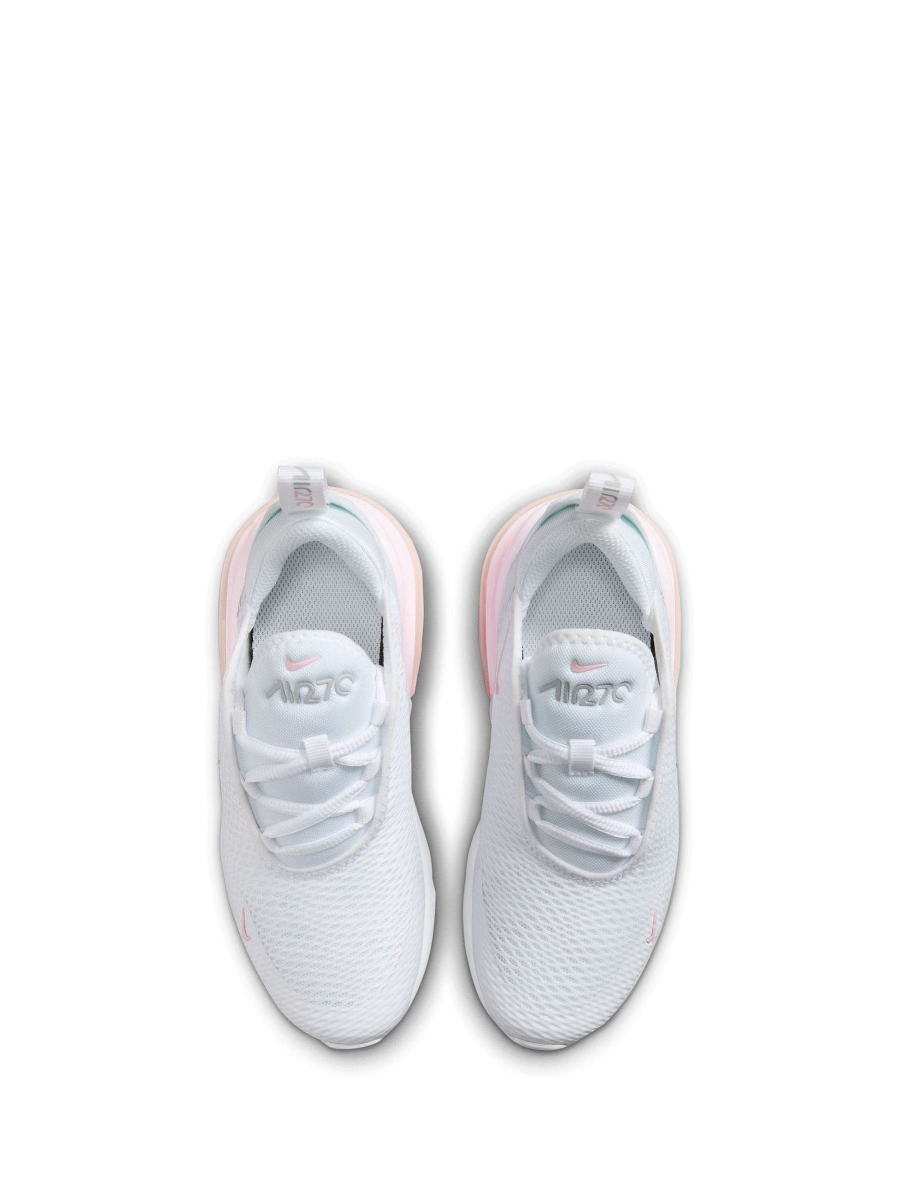 Nike White/Pink Foam Junior Air Max 270 Trainers image 7