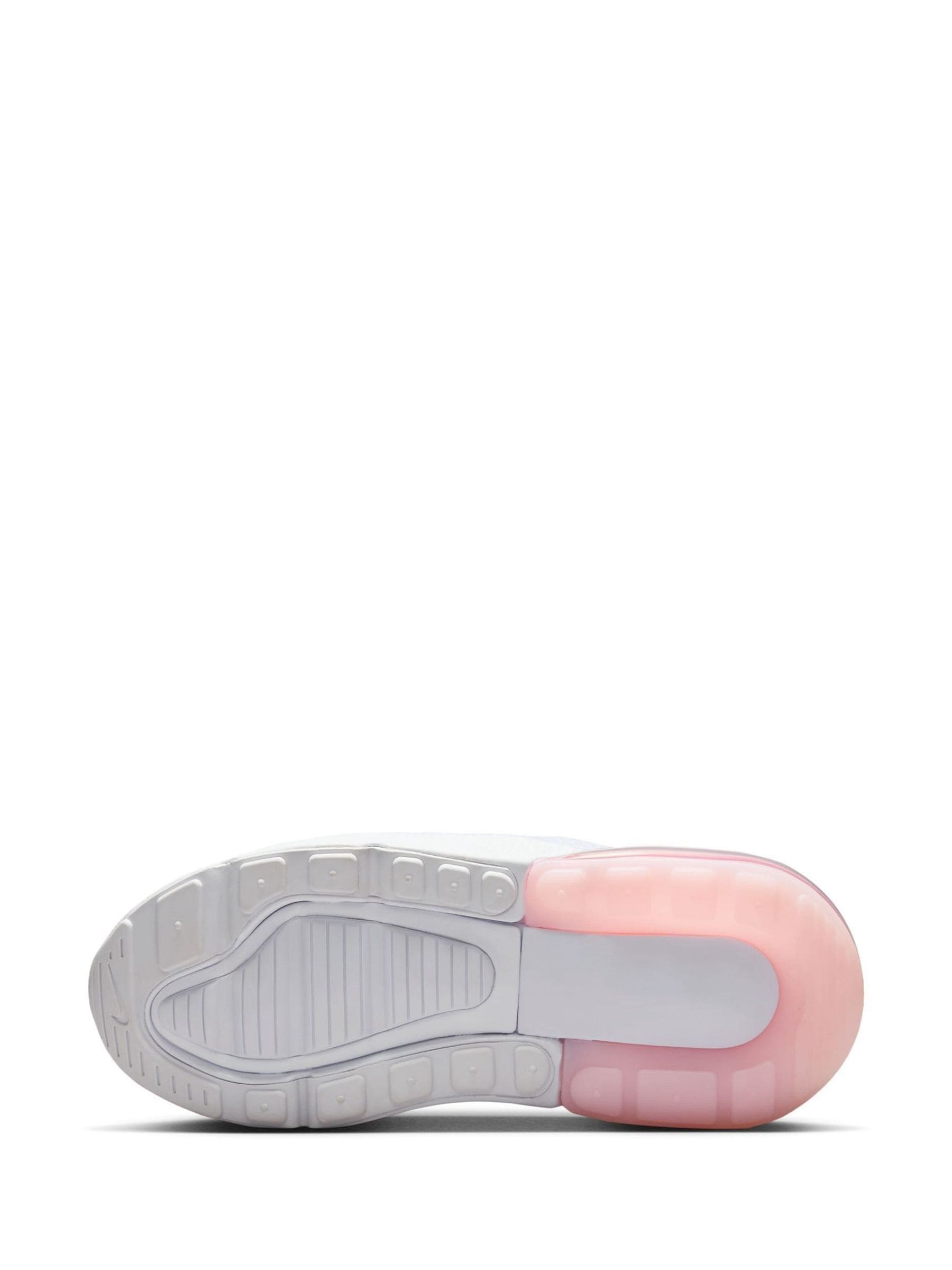 Nike White/Pink Foam Junior Air Max 270 Trainers image 8