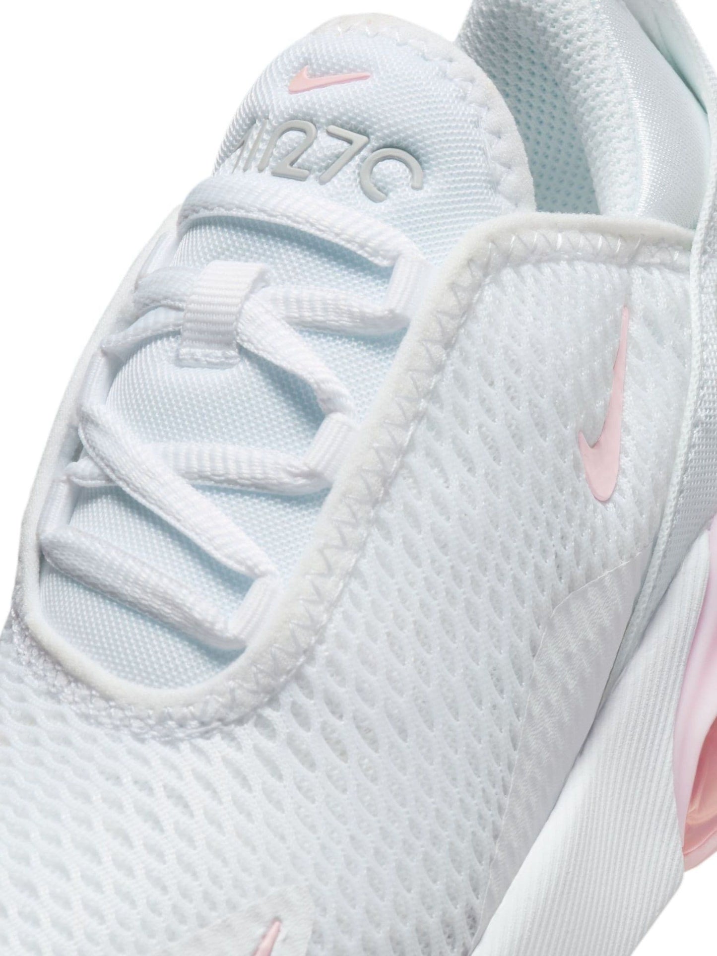 Nike White/Pink Foam Junior Air Max 270 Trainers image 9
