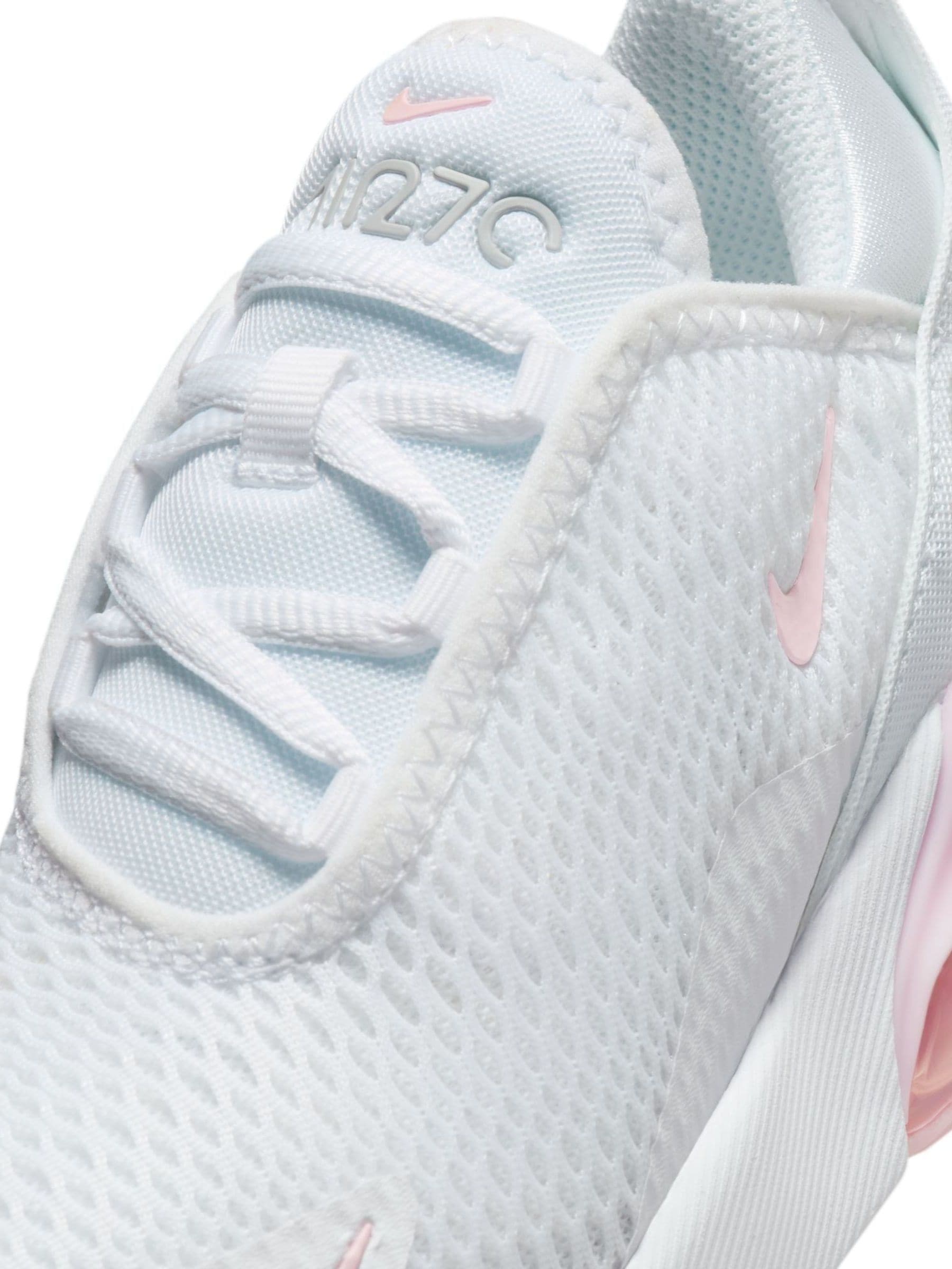 Nike White/Pink Foam Junior Air Max 270 Trainers image 9