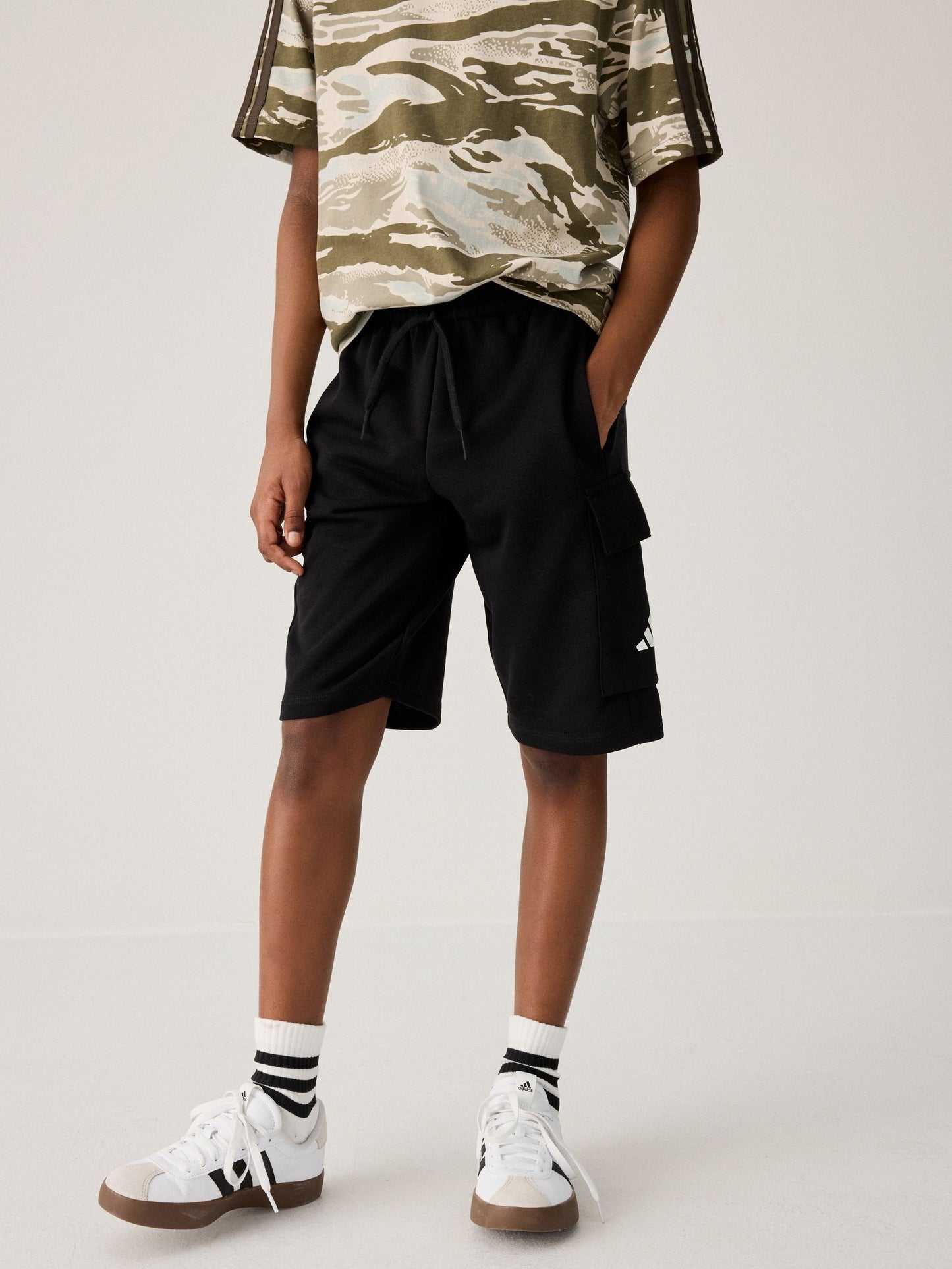 Dsiney Kidz - adidas Black Essentials Kids Cargo Shorts image 1