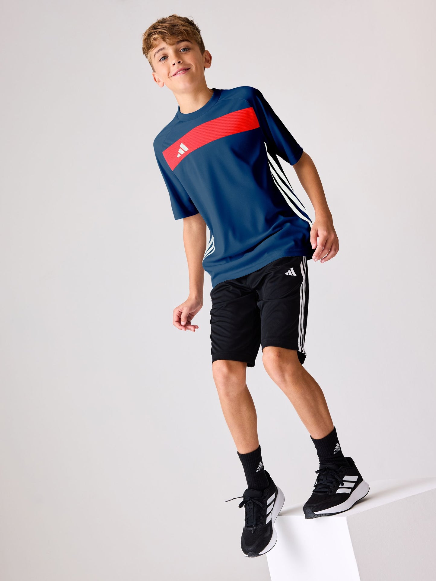 Dsiney Kidz - adidas Navy/Red Tiro 25 Essentials Kids T-Shirt image 2