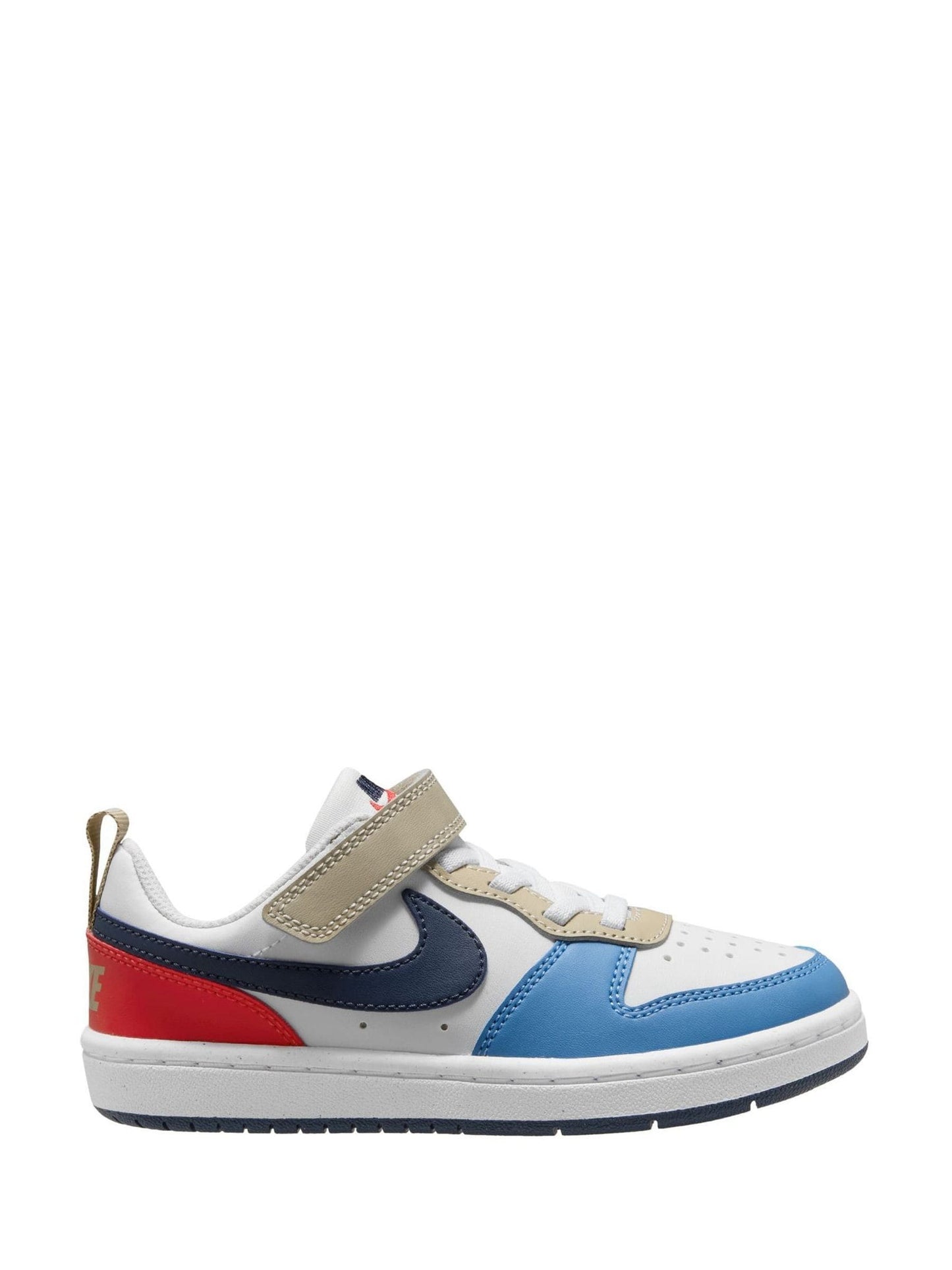 Nike White Blue Red Junior Court Borough Low Recraft Trainers image 1