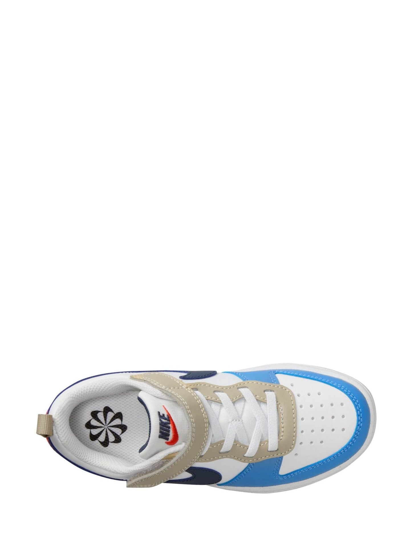 Nike White Blue Red Junior Court Borough Low Recraft Trainers image 3