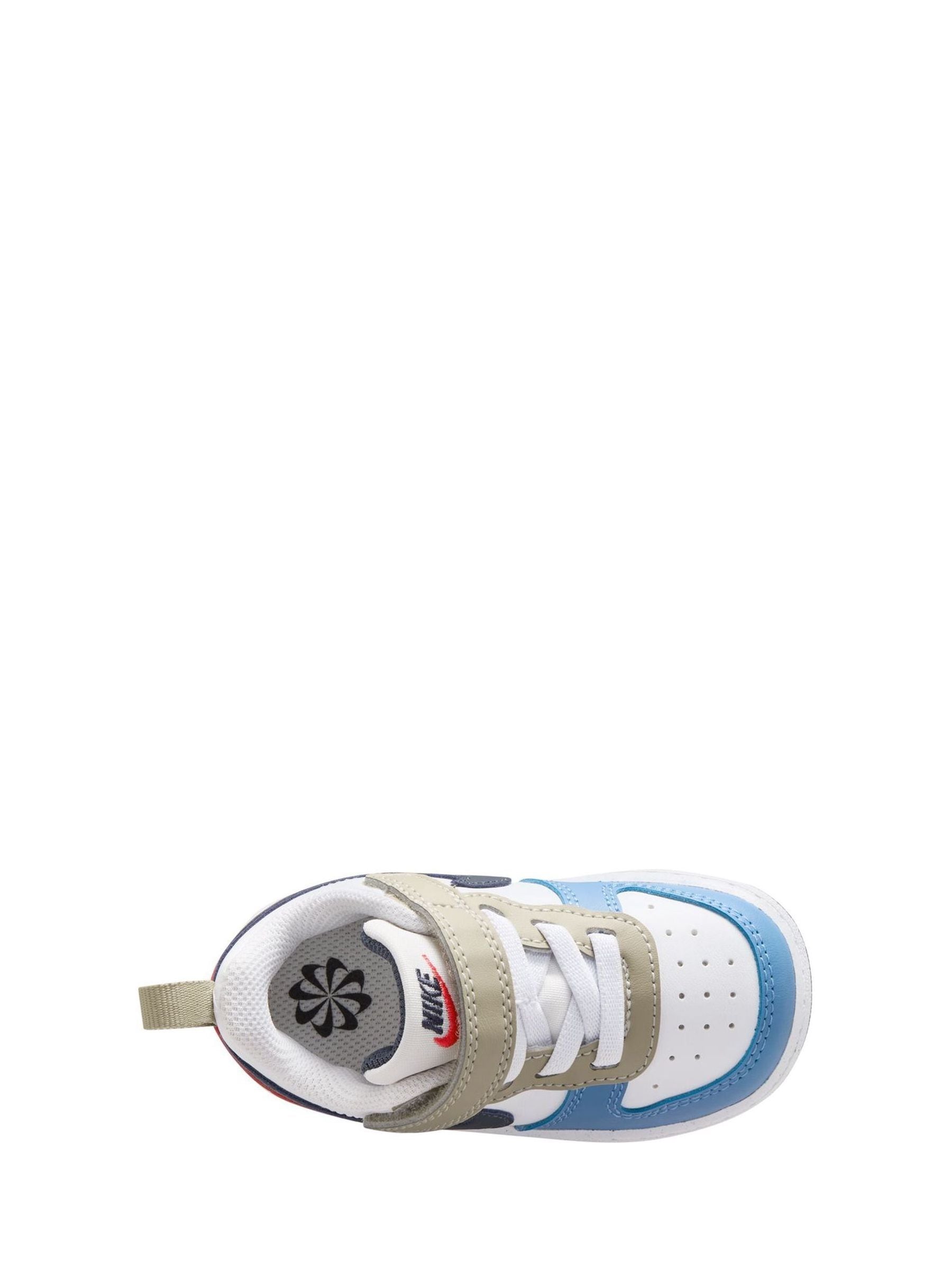 Nike White Blue Red Infant Court Borough Low Recraft Trainers image 3
