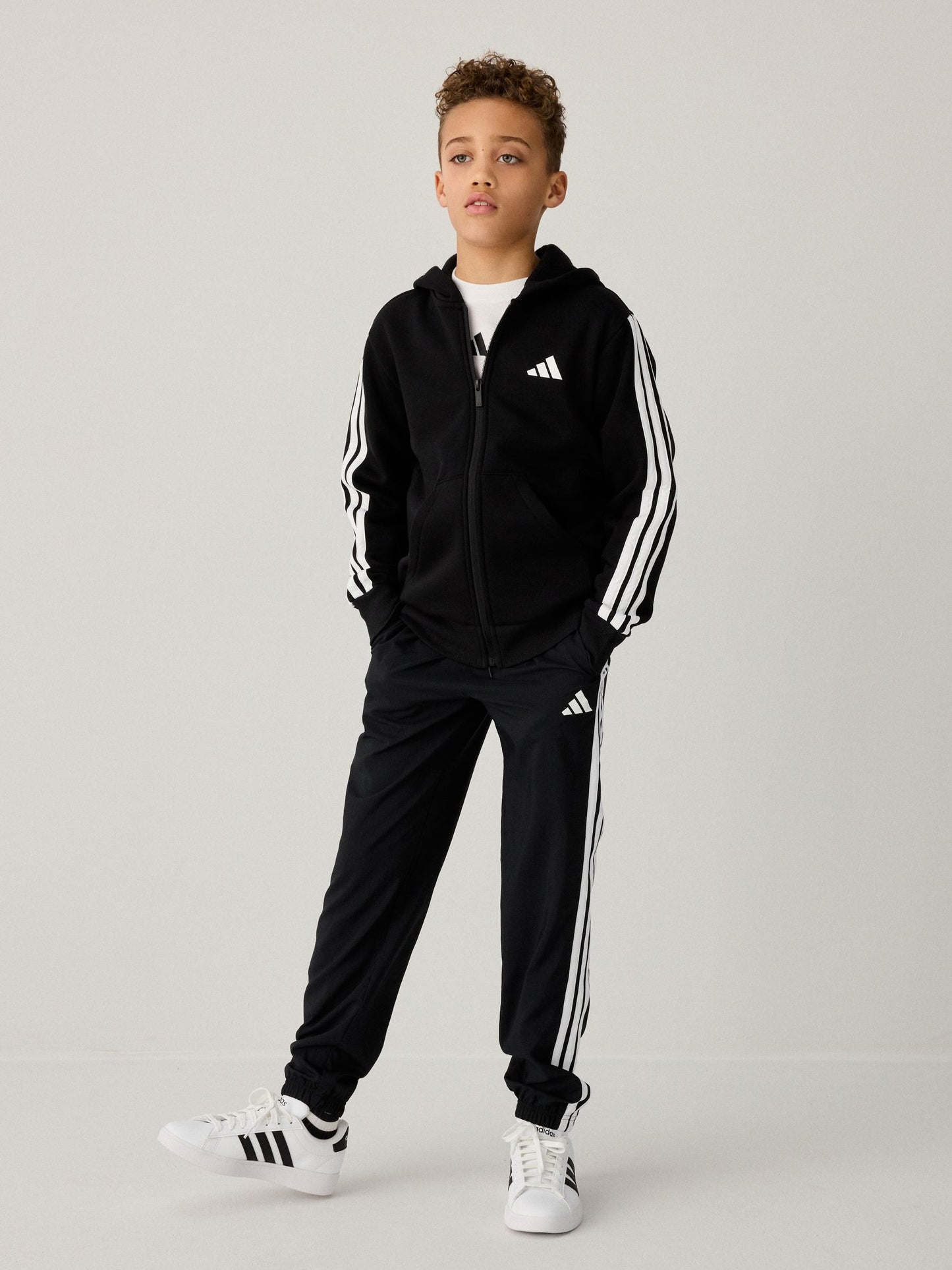 Dsiney Kidz - adidas Black Essentials Full Zip Kids Hoodie image 2