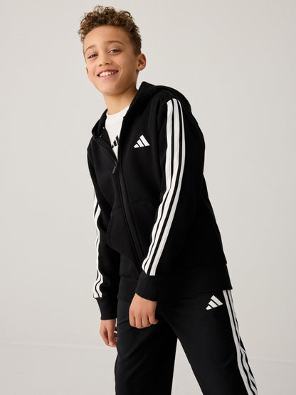 Dsiney Kidz - adidas Black Essentials Full Zip Kids Hoodie image 3