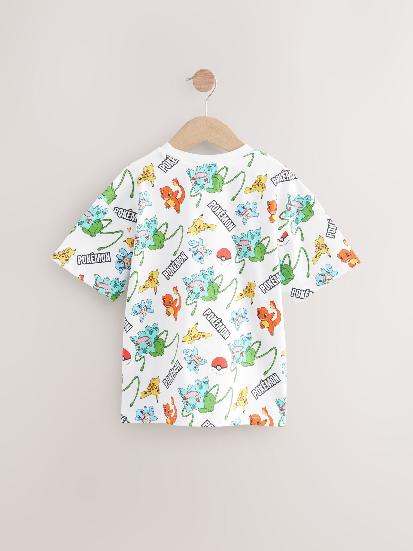 Dsiney Kidz - White All Over Print Pokémon Short Sleeve T-Shirt (3-16yrs) image 2