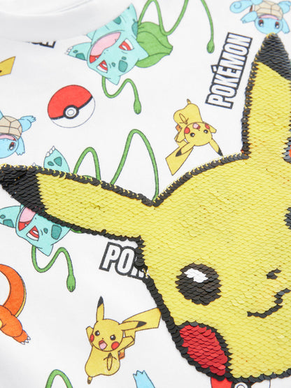 Dsiney Kidz - White All Over Print Pokémon Short Sleeve T-Shirt (3-16yrs) image 3