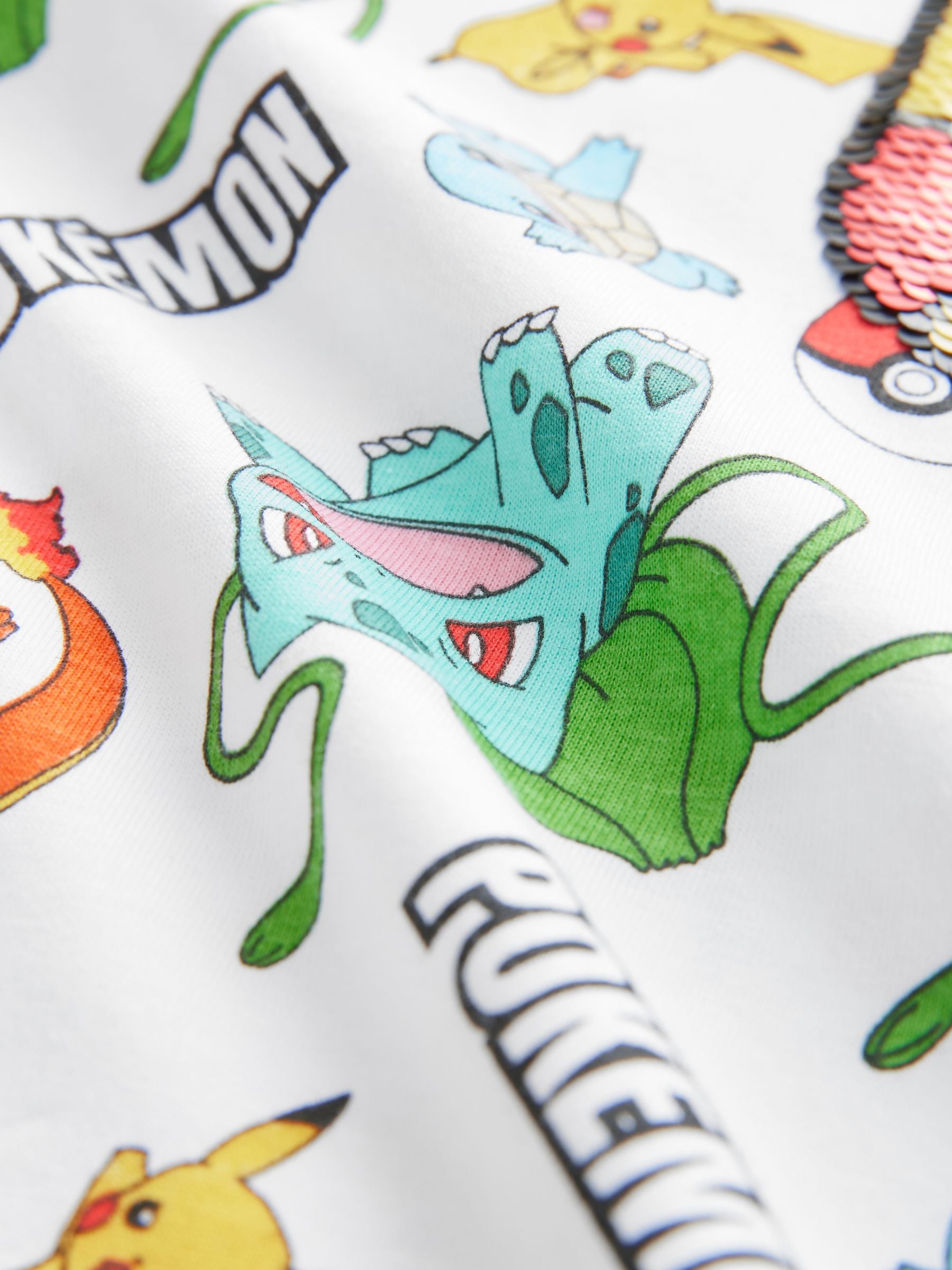 Dsiney Kidz - White All Over Print Pokémon Short Sleeve T-Shirt (3-16yrs) image 4