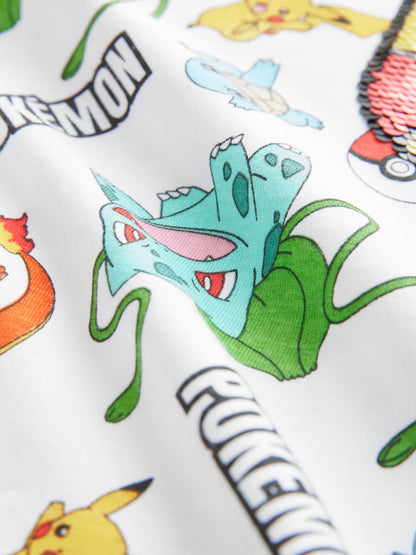 Dsiney Kidz - White All Over Print Pokémon Short Sleeve T-Shirt (3-16yrs) image 4