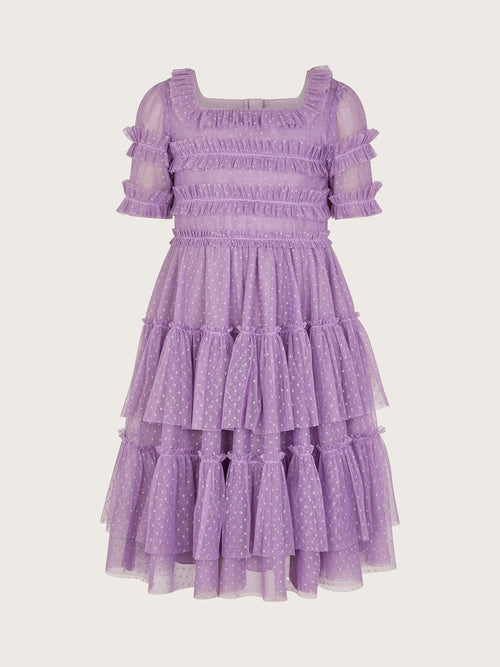 Dsiney Kidz - Monsoon Purple Ruffle Tiered Tulle Dress image 1