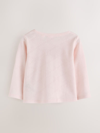 Baker by Ted Baker Pink Pointelle Pyjamas Set 2 Piece - image 4
