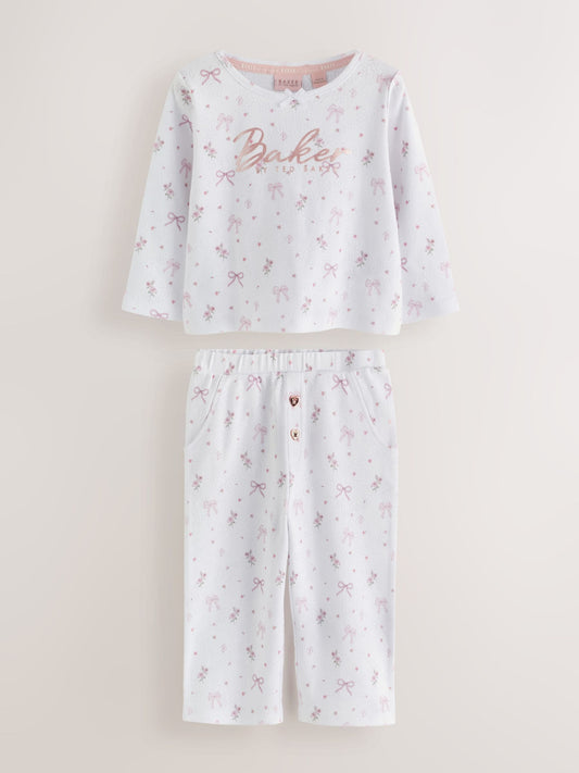 Baker by Ted Baker White Pointelle Pyjamas Set 2 Piece - image 1