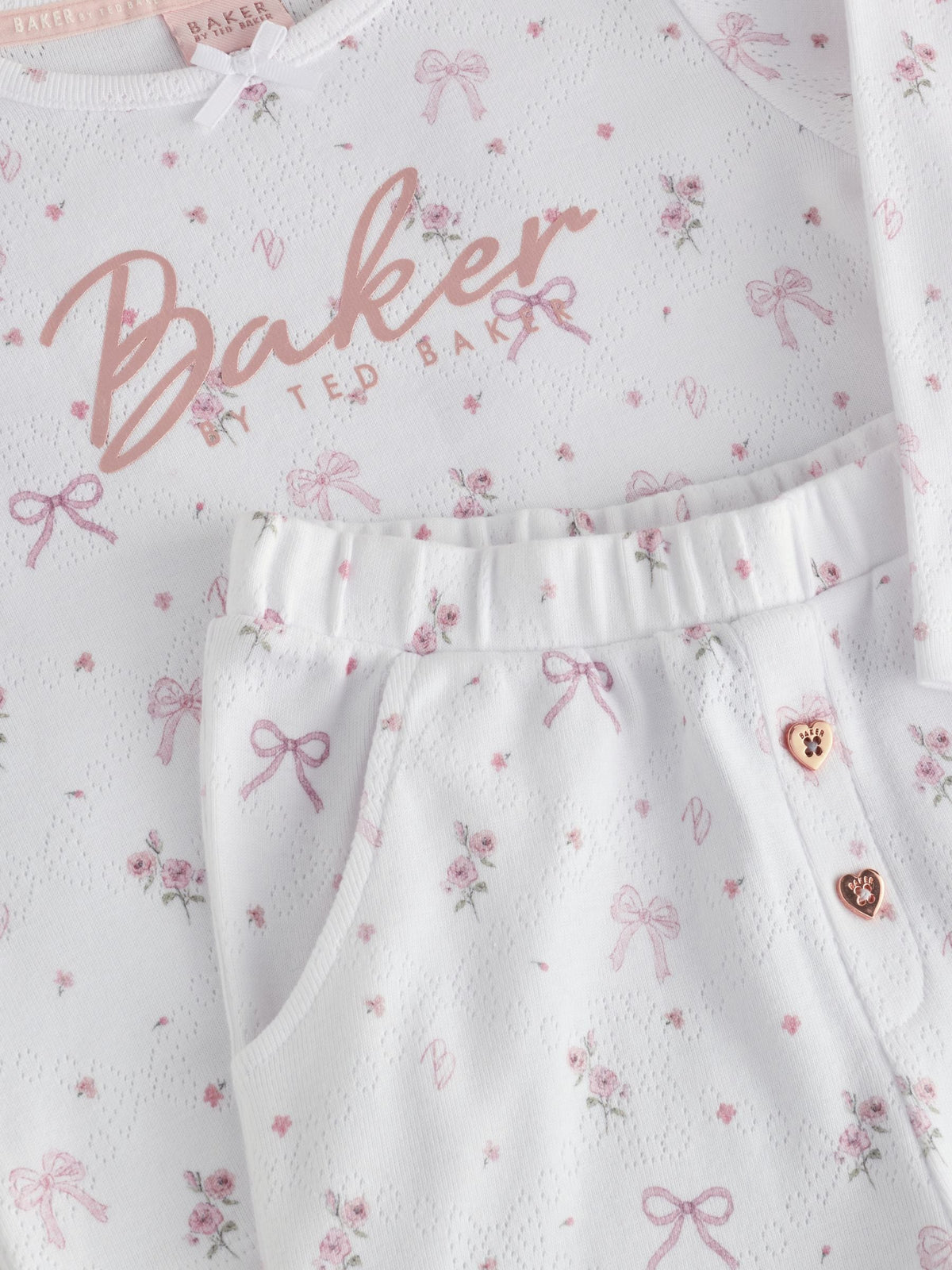 Baker by Ted Baker White Pointelle Pyjamas Set 2 Piece - image 6