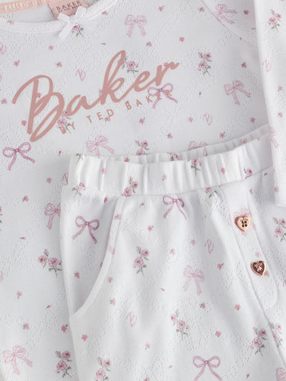Baker by Ted Baker White Pointelle Pyjamas Set 2 Piece - image 6