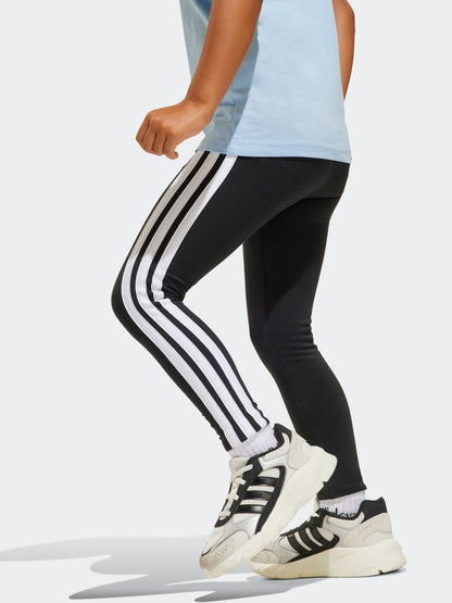 adidas Black Essentials 3-Stripes Leggings Little Kids image 2