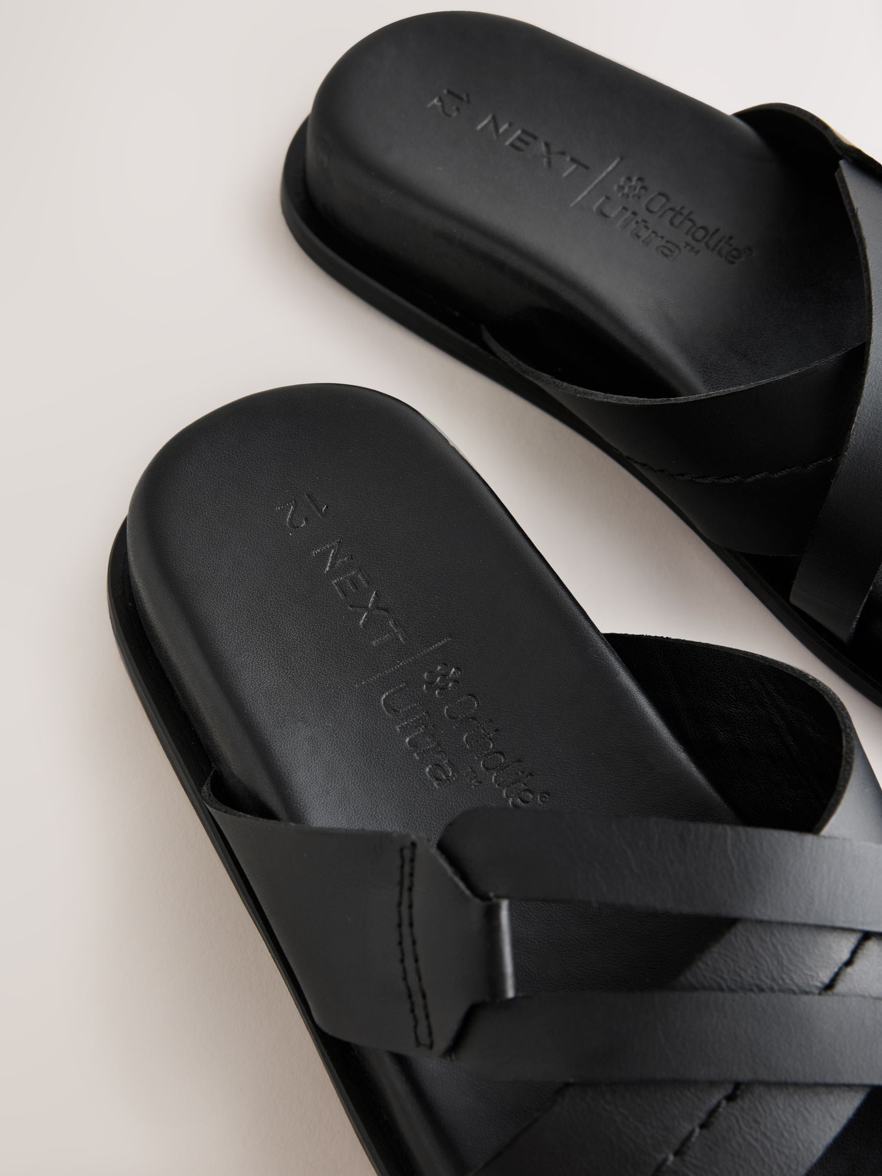 Black Smart Leather Sandals image 4