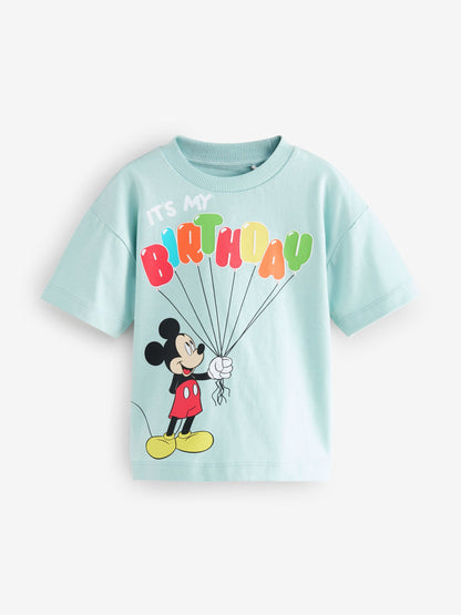 Blue Mickey Mouse Short Sleeve T-Shirt (3mths-8yrs) image 1
