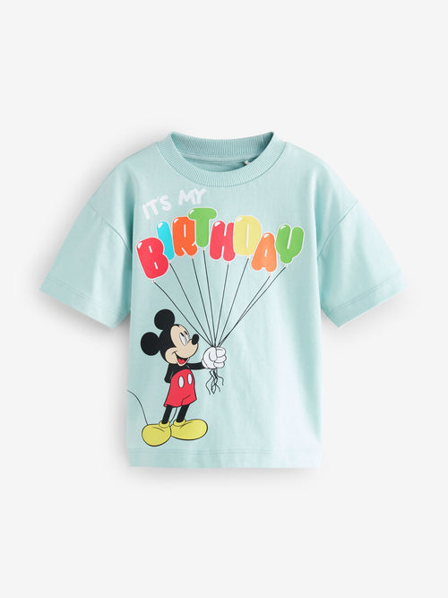 Blue Mickey Mouse Short Sleeve T-Shirt (3mths-8yrs) image 1