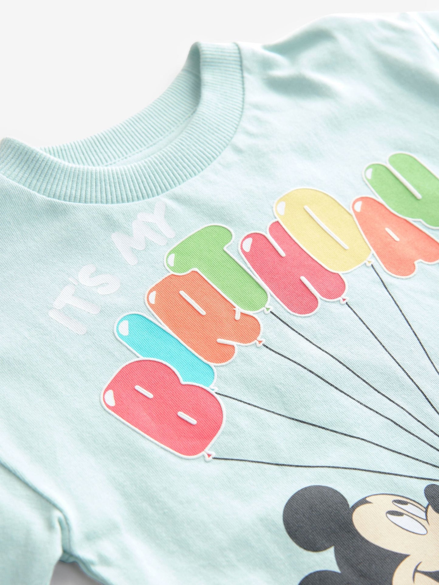 Blue Mickey Mouse Short Sleeve T-Shirt (3mths-8yrs) image 3