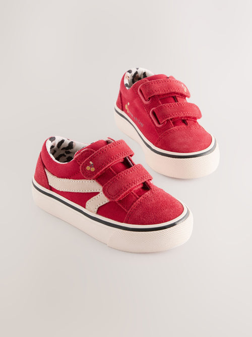 Red Standard Fit (F) Touch Fastening Trainers image 1