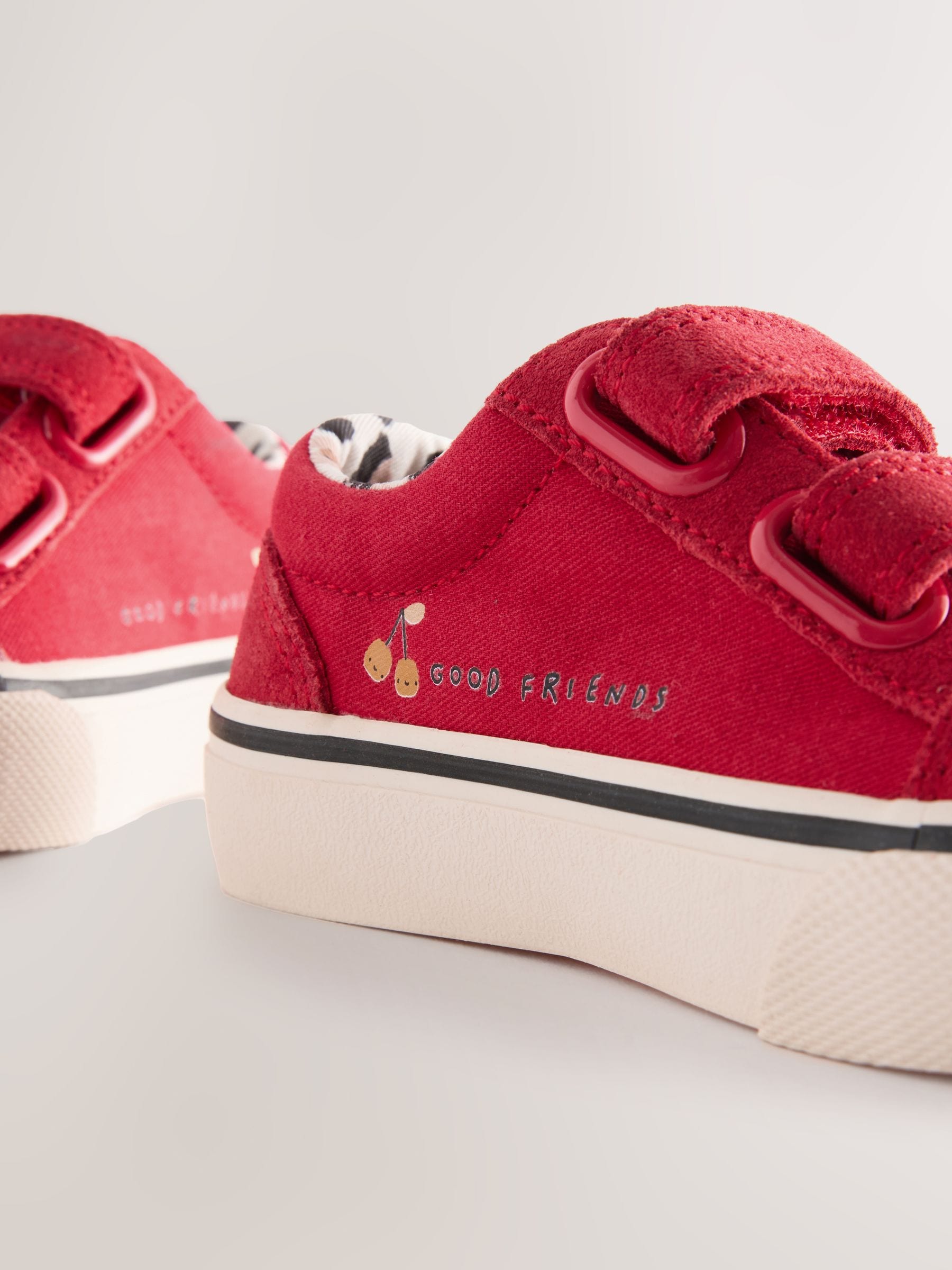 Red Standard Fit (F) Touch Fastening Trainers image 4