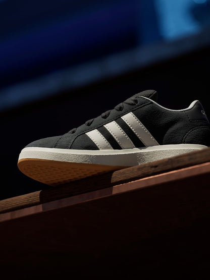 adidas Black Grand Court 00s Suede Lace Kids Trainers image 7