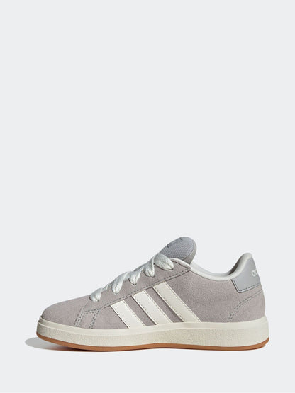 adidas Grey Grand Court 00s Suede Lace Kids Trainers image 10