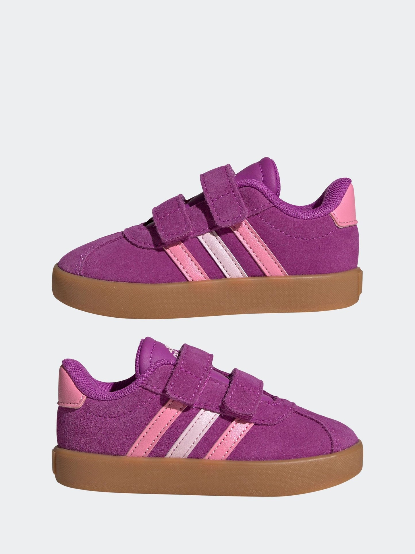 adidas Pink VL Court 3.0 Hook and Loop Trainers image 5