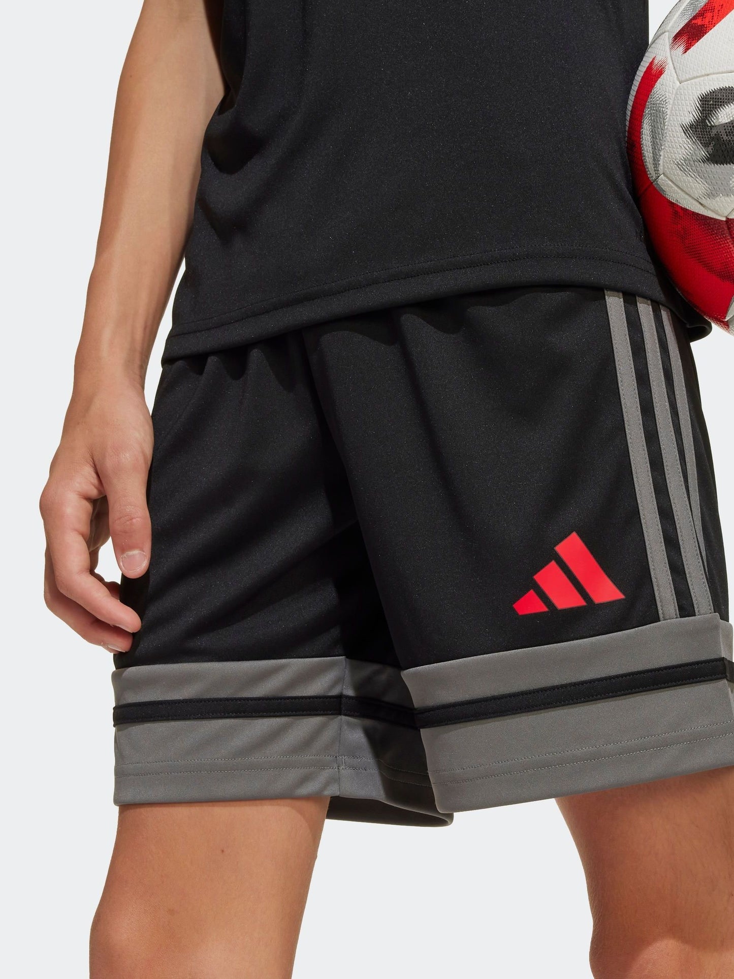 Dsiney Kidz - adidas Black/Chrome Squadra 25 Kids Shorts image 3