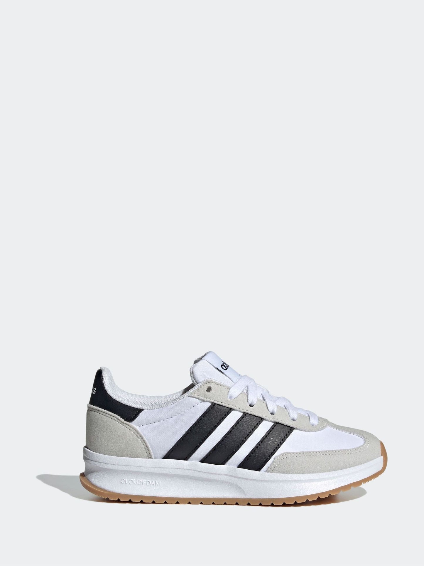adidas White/Black/Grey Run 70s 2.0 Lace Junior Trainers image 1