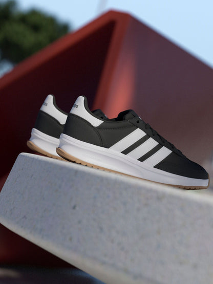 adidas Black/White Run 70s 2.0 Lace Junior Trainers image 6