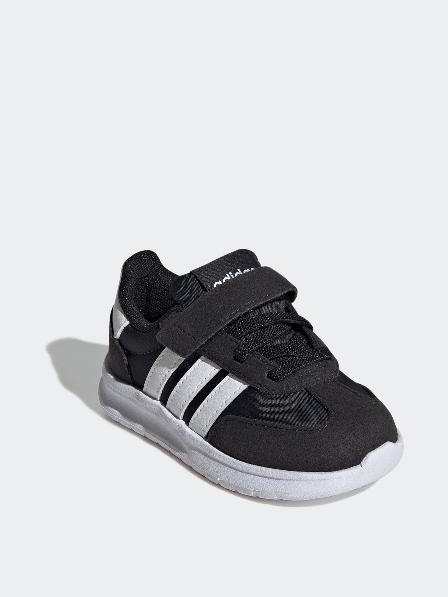 adidas Black/White Run 70s 2.0 Hook and Loop Infant Trainers image 2