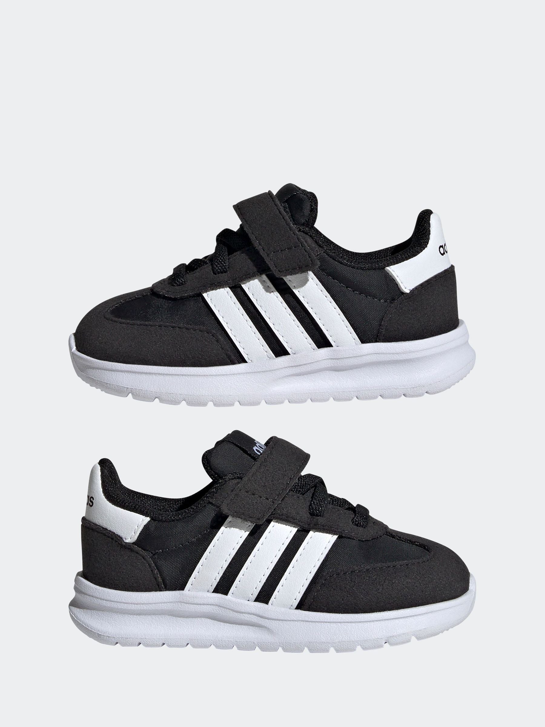 adidas Black/White Run 70s 2.0 Hook and Loop Infant Trainers image 6