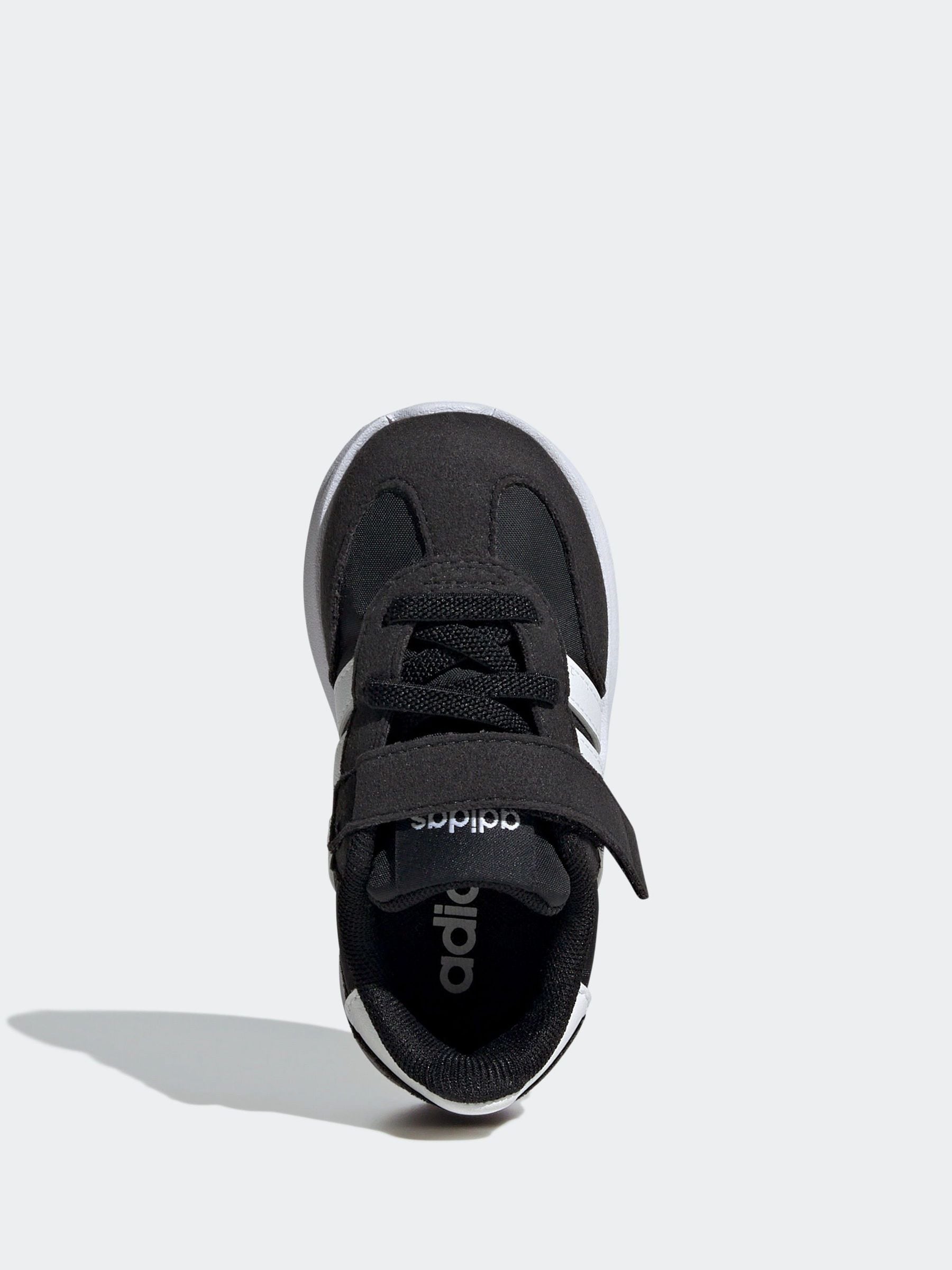 adidas Black/White Run 70s 2.0 Hook and Loop Infant Trainers image 7