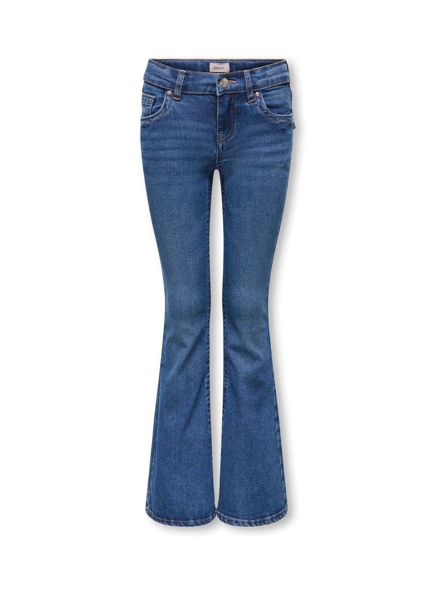 Dsiney Kidz - ONLY KIDS Blue Low Waist Flared Jeans With Back Pocket Detail And Stretch image 3