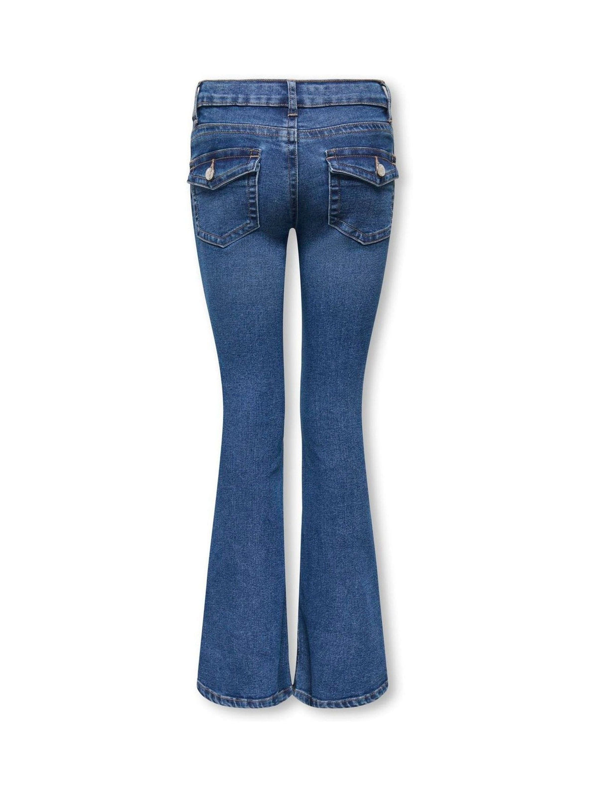 Dsiney Kidz - ONLY KIDS Blue Low Waist Flared Jeans With Back Pocket Detail And Stretch image 4