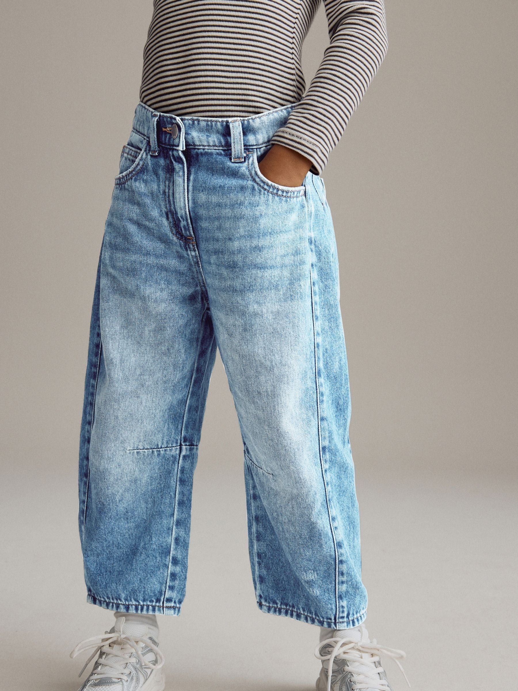 Dsiney Kidz - Mid Blue Denim Volume Barrel Jeans (3-16yrs) image 1