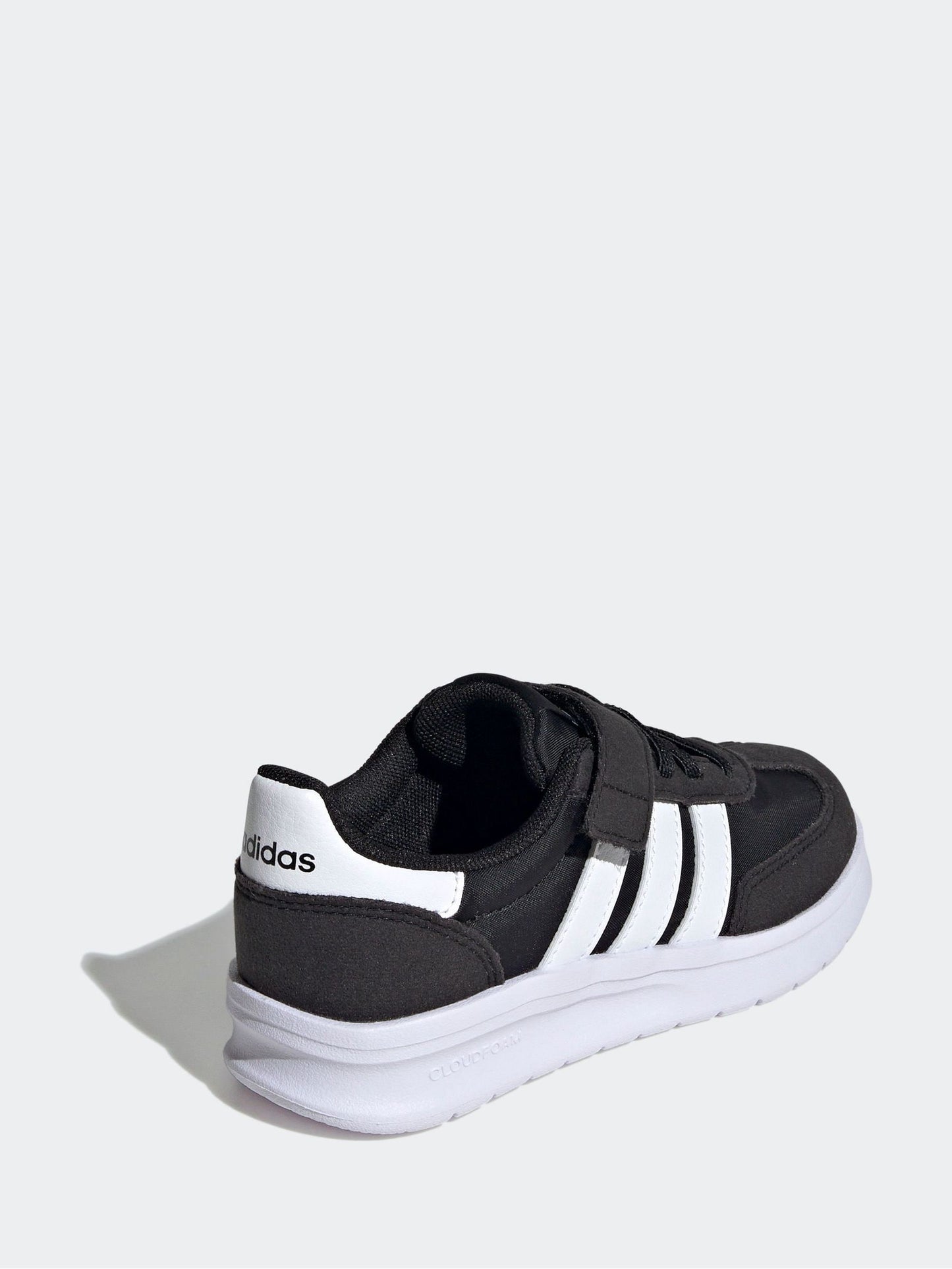 adidas Black/White Run 70s 2.0 Hook and Loop Kids Trainers image 4